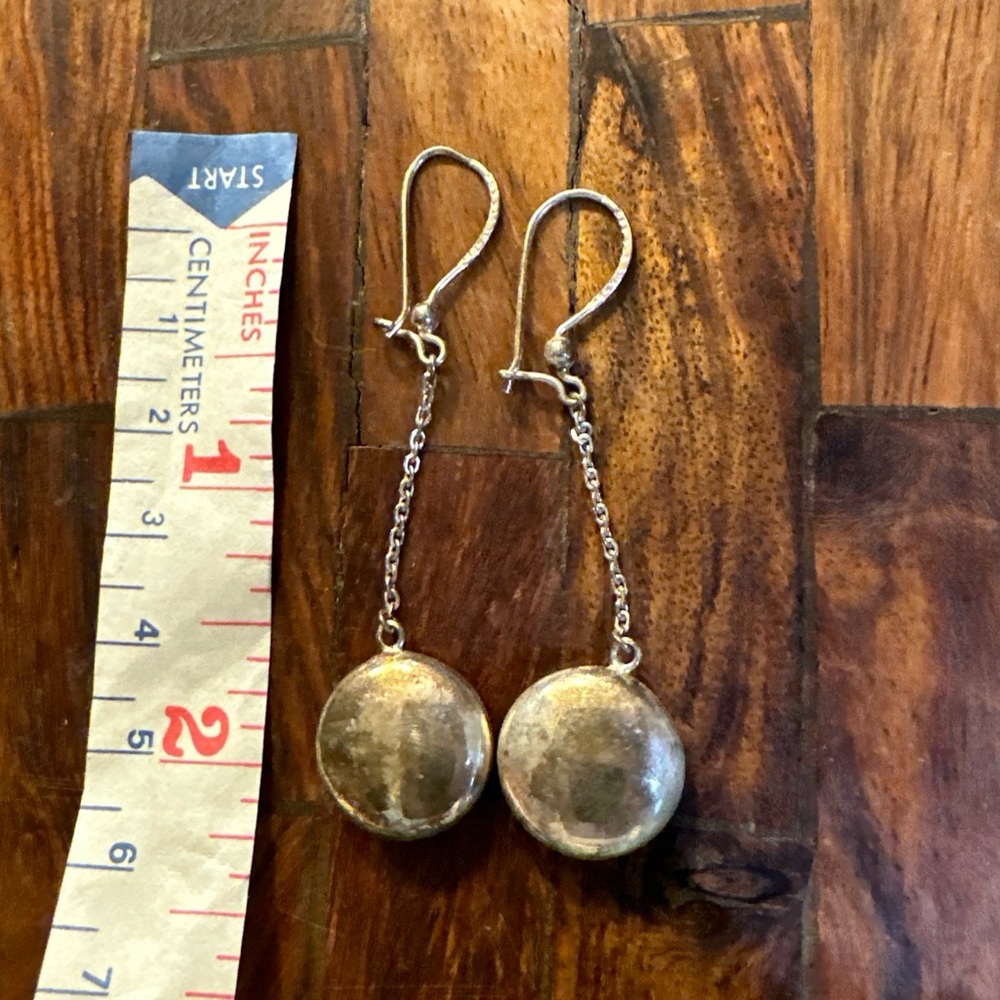 925 stamped 2” hanging earrings